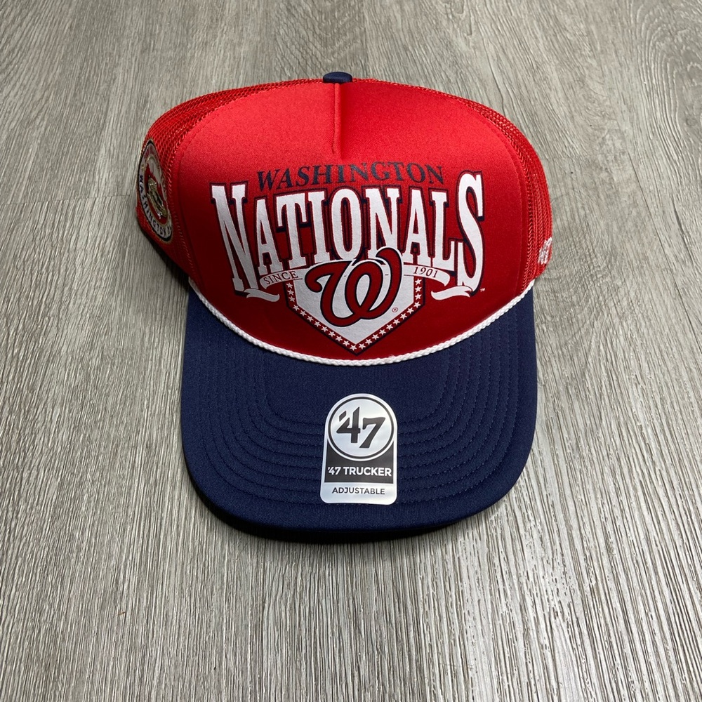 Washington Nationals Trucker Hat Mens Size Adjustable Red NWT